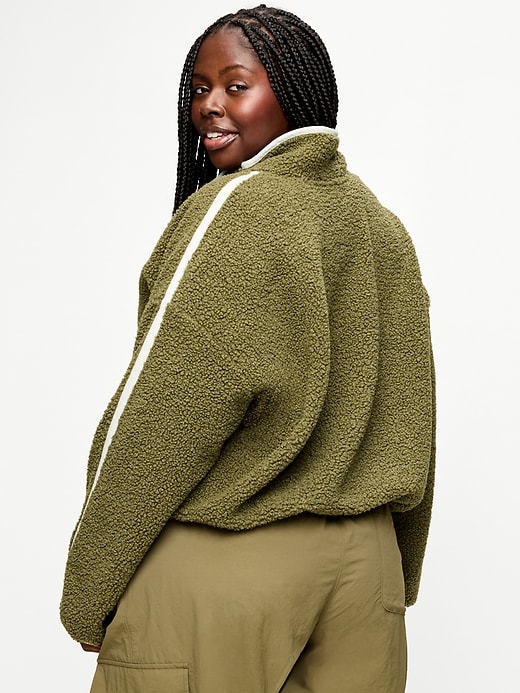 Loose Sherpa Quarter-Zip Pullover | Old Navy