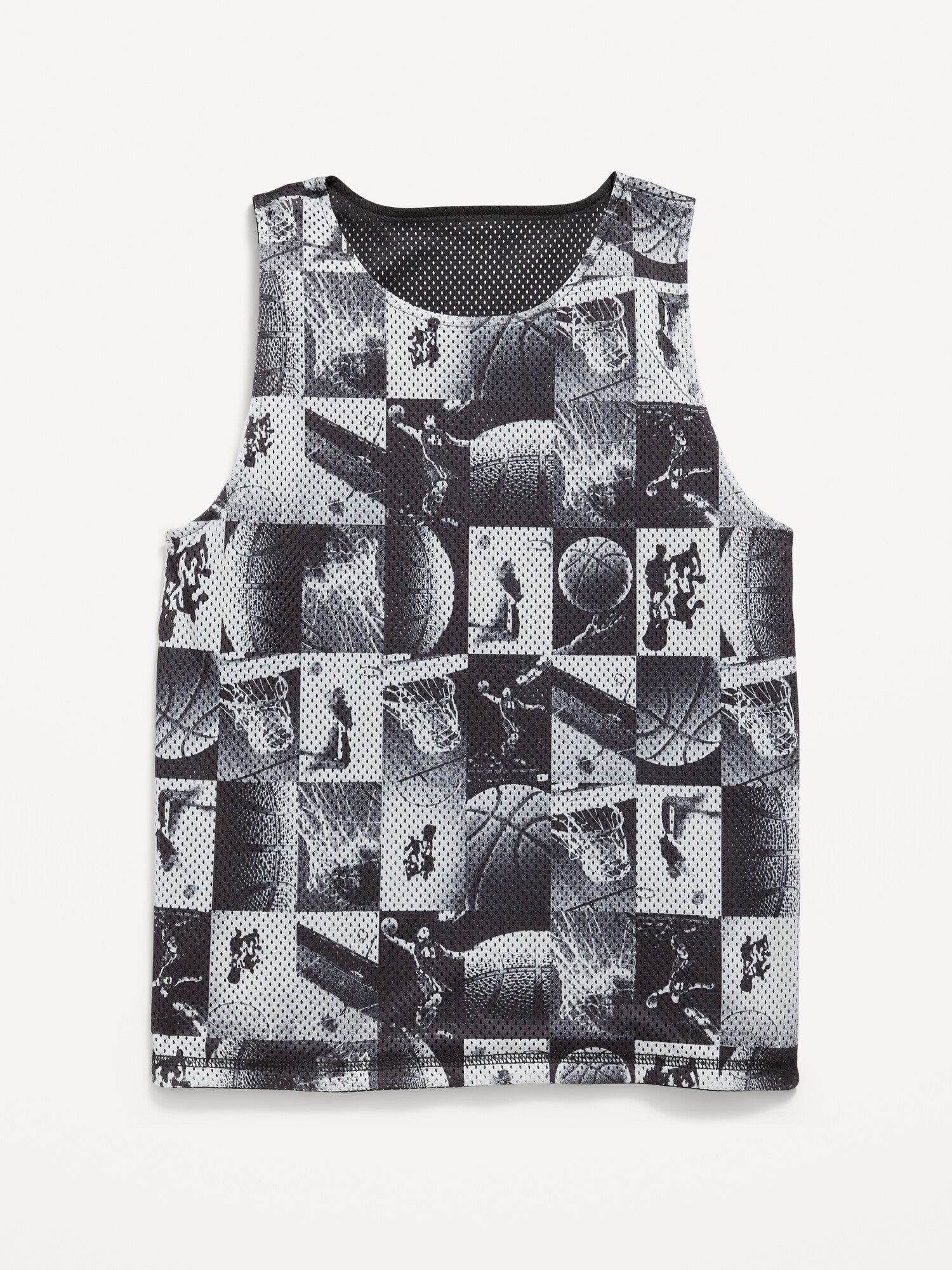 Топ Old Navy Oversized Mesh Reversible Tank Top для мальчиков, цвет: Чёрный — фото 2