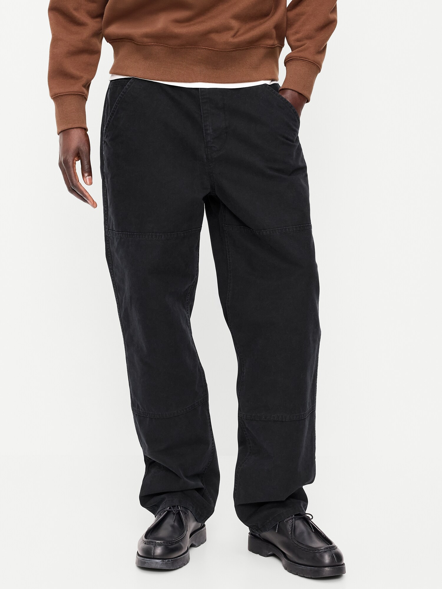 Мужские брюки Old Navy 90s Loose Canvas Workwear, цвет: Чёрный — фото 2