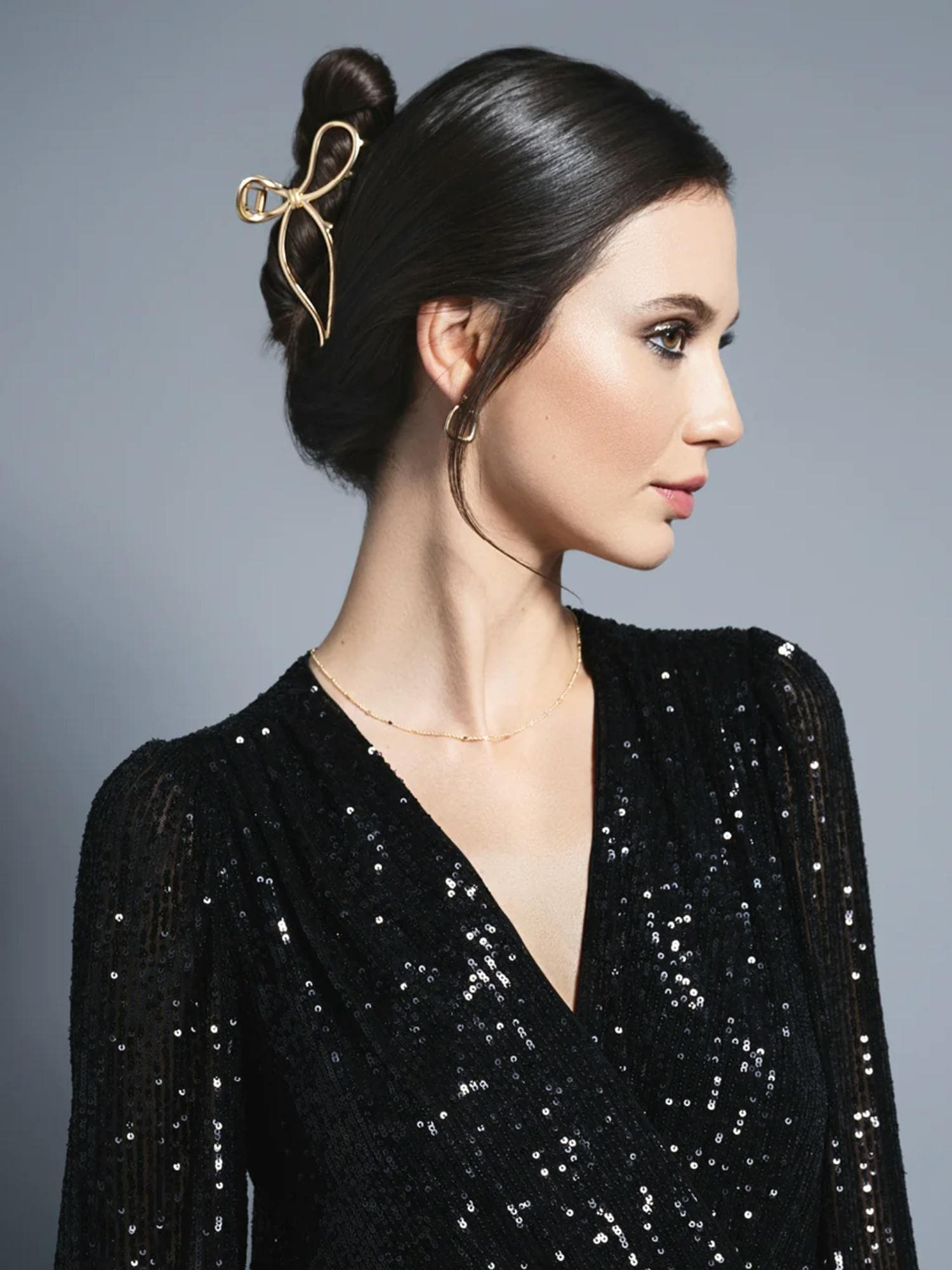 The Hair Edit Gilded Bow Claw Clip