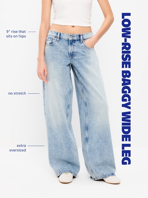 Low-Rise Baggy Wide-Leg Jeans