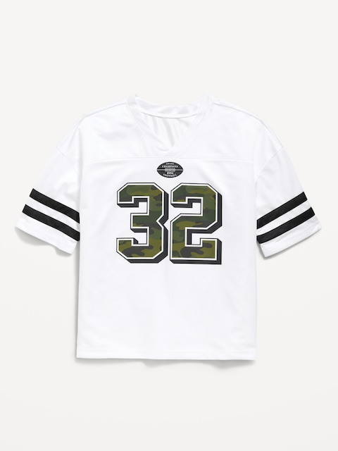 Oversized Football-Style Lifestyle Jersey T-Shirt for Boys