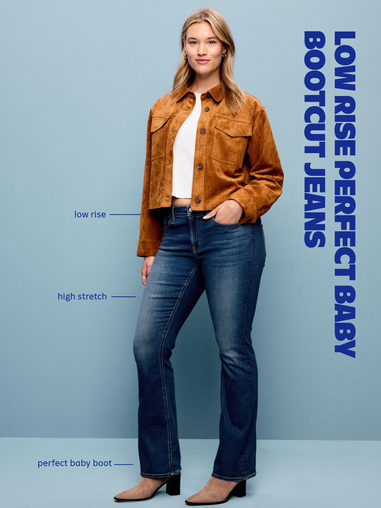 Женские джинсы Old Navy Low-Rise Boot-Cut, цвет: Bobby Jo — фото 5