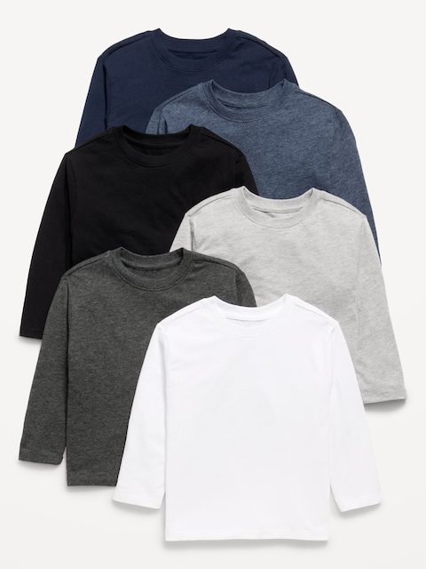 Long-Sleeve T-Shirt 6-Pack for Toddler Boys