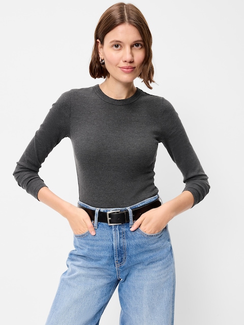 Snug Long-Sleeve Crew-Neck T-Shirt