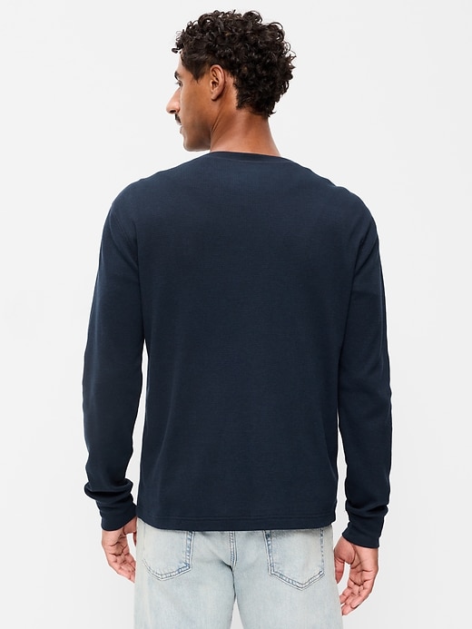 Long-Sleeve Waffle Henley T-Shirt | Old Navy