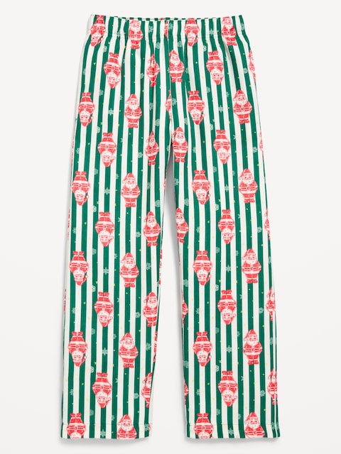Gender-Neutral Printed Flannel Pajama Pants for Kids