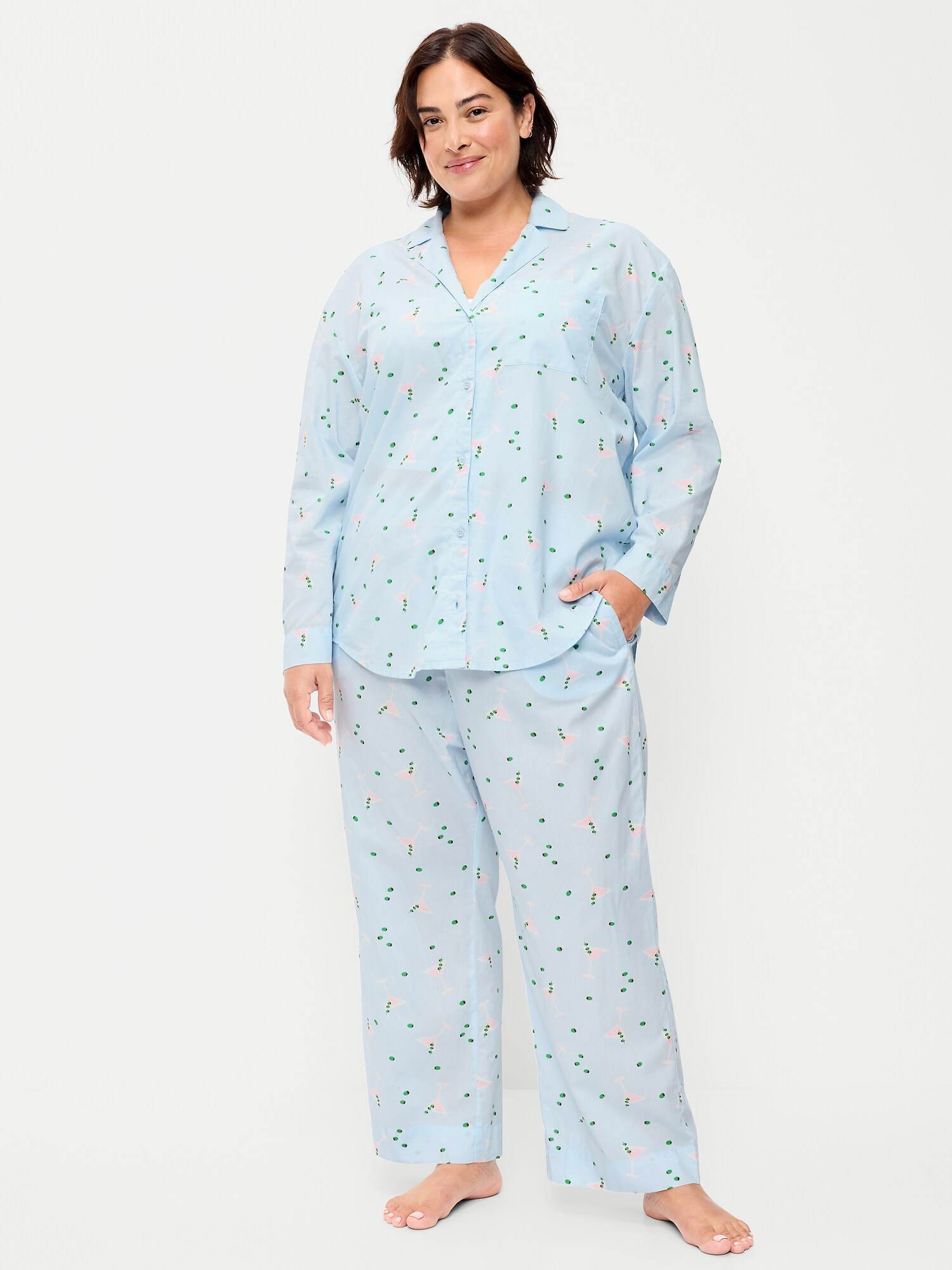 Poplin Pajama Pant Set