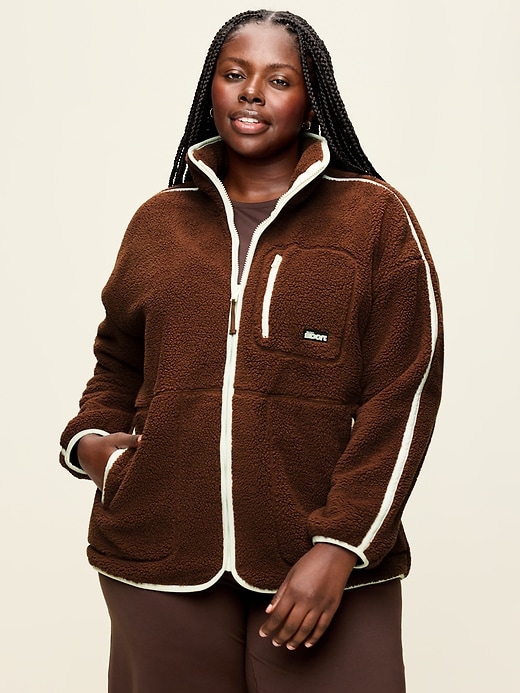 Loose Sherpa Quarter-Zip Pullover | Old Navy