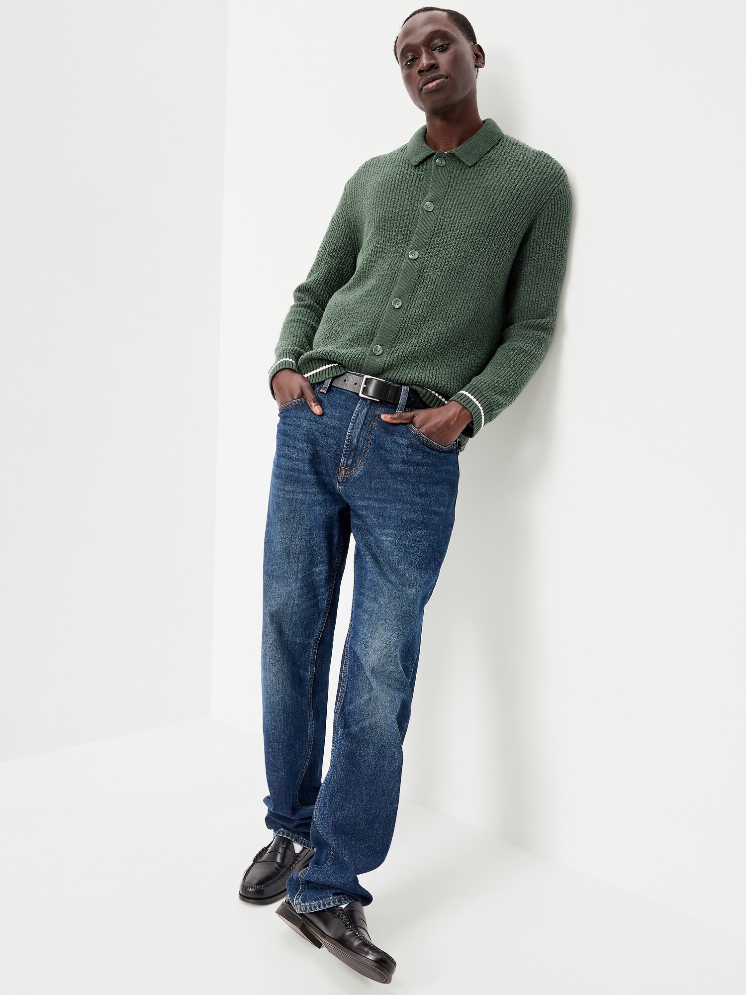 Мужской свитер Old Navy Long-Sleeve Sweater Shirt, цвет: Lakeshore — фото 3