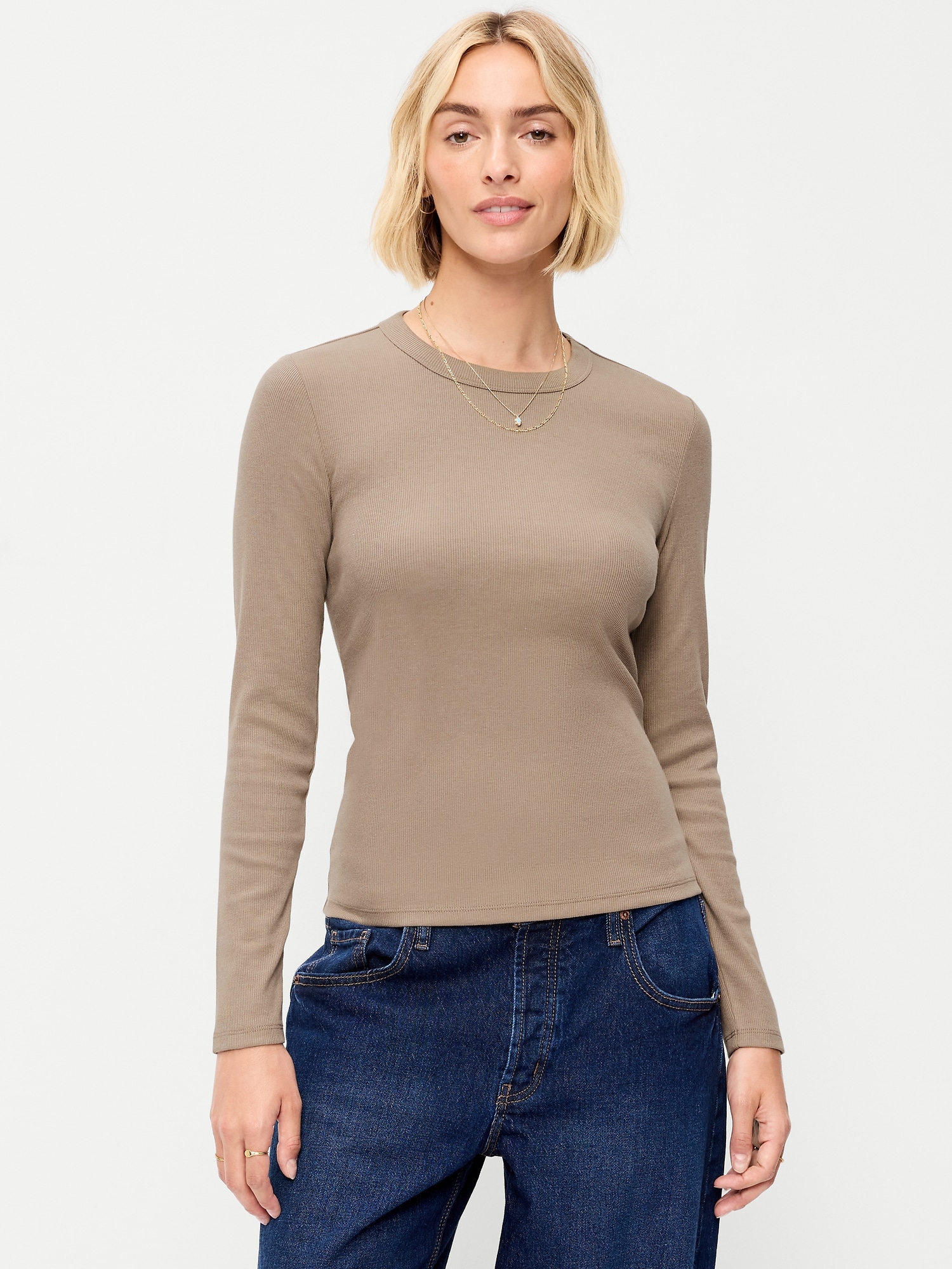 Snug Long-Sleeve Crew-Neck T-Shirt
