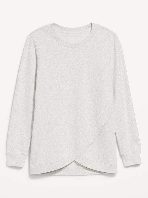 Maternity SoComfy Crossover Nursing Tunic Sweatshirt