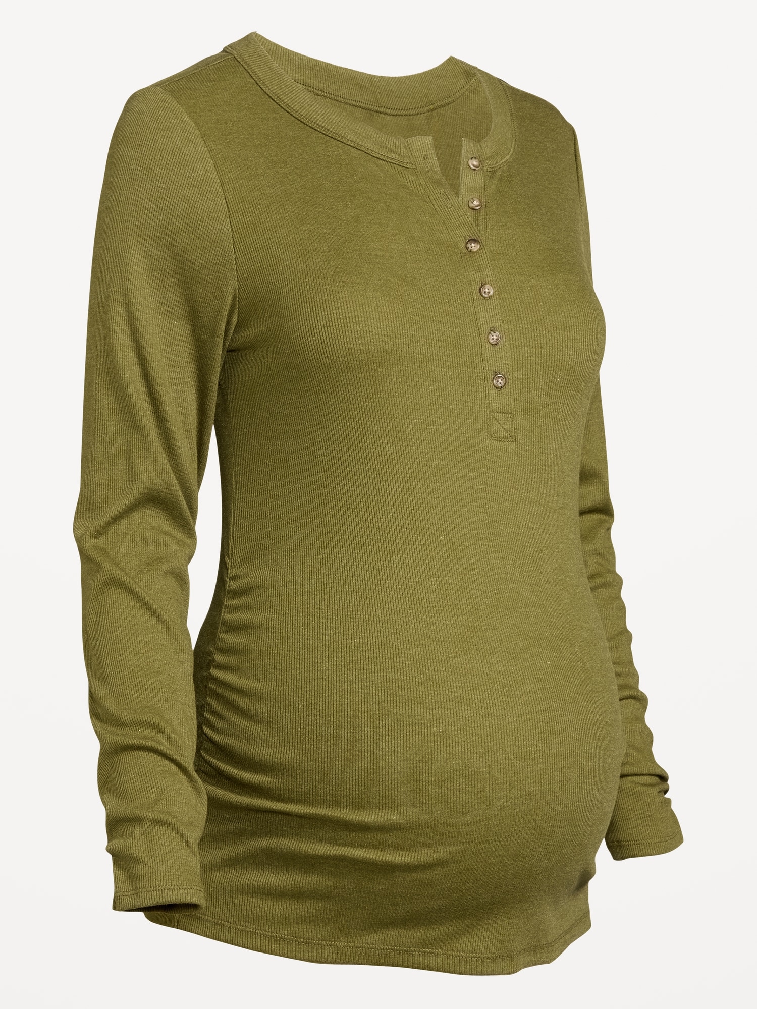 Maternity Long-Sleeve Henley T-Shirt