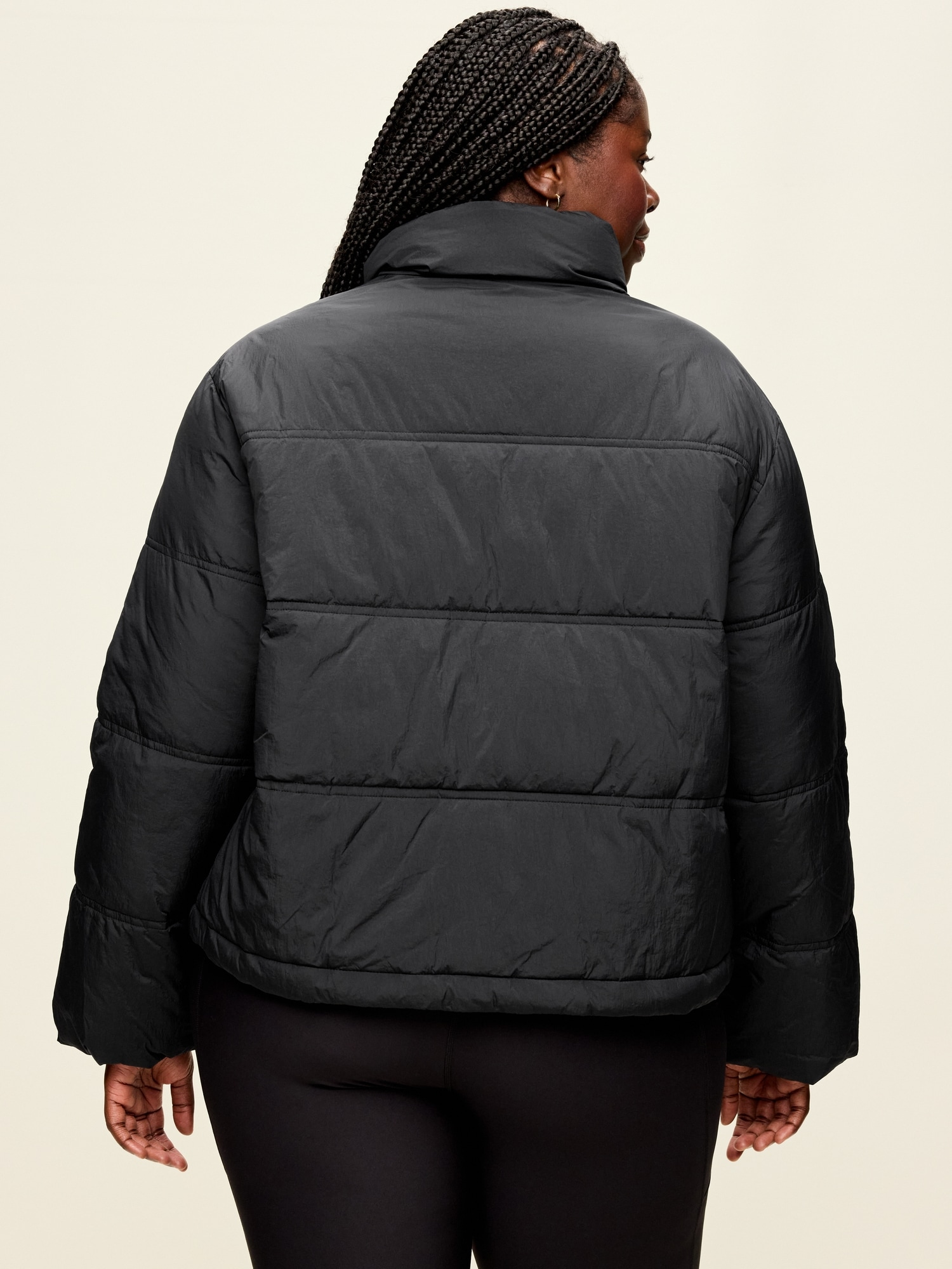 Funnel-Neck Core Puffer Jacket