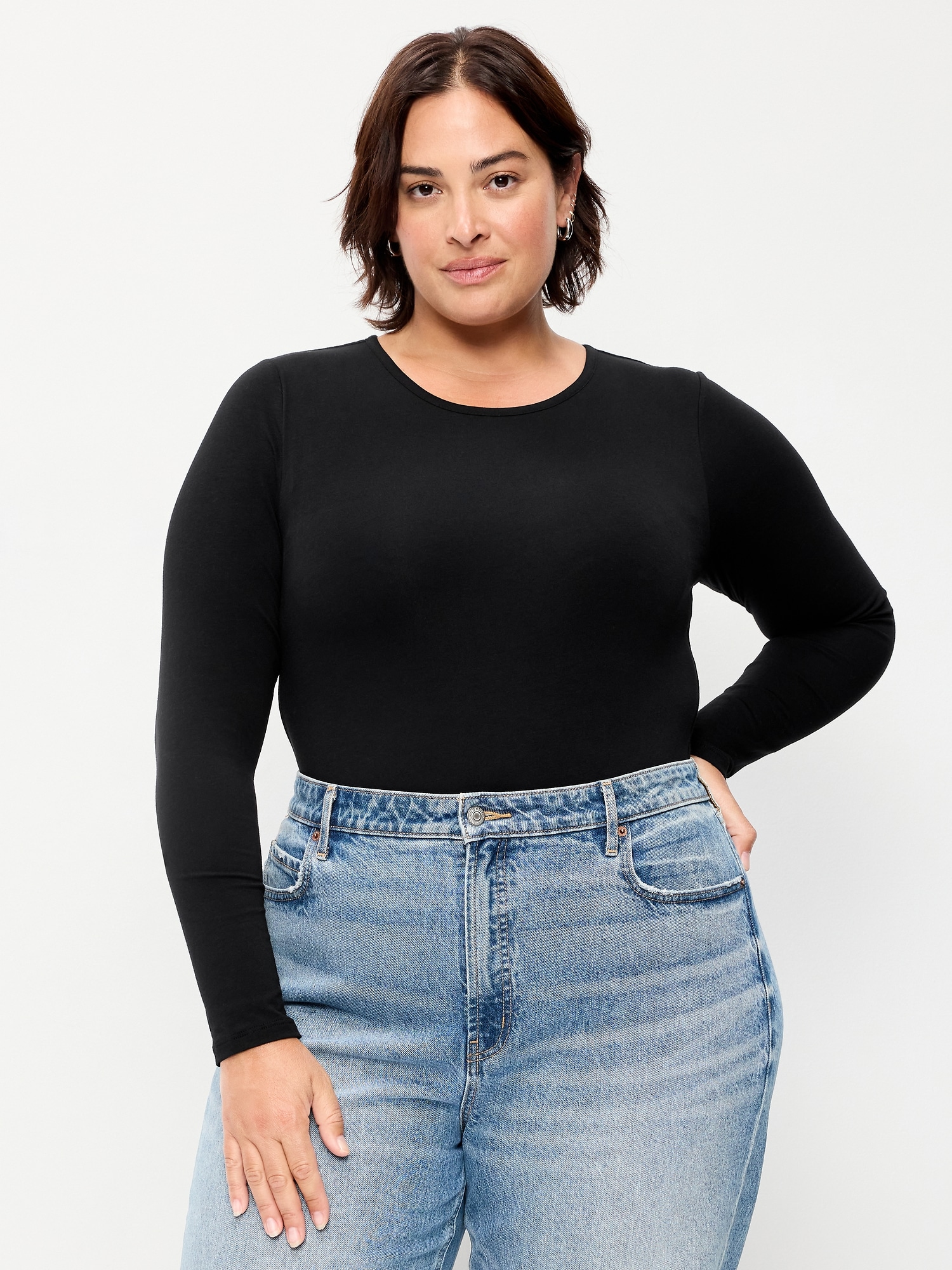 Long-Sleeve Crew-Neck Bodysuit