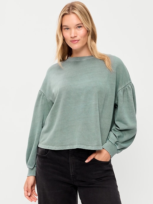 トップス FCRB SOPH S/S CREWNECK BAGGY SWEAT XL SoComfy Oversized Puff-Sleeve Cropped Sweatshirt | Old Navy