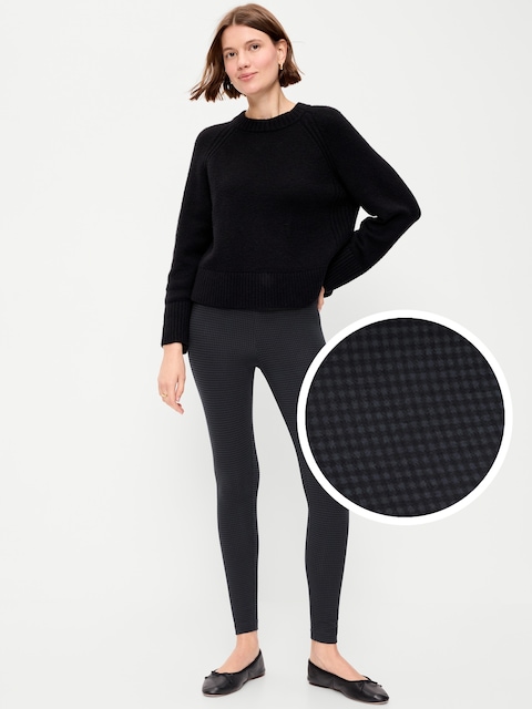 High-Waisted Jersey Fashion Layering Leggings