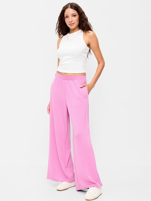 High-Waisted Bounce Lite Drapey Wide-Leg Pleated Pants | Old Navy
