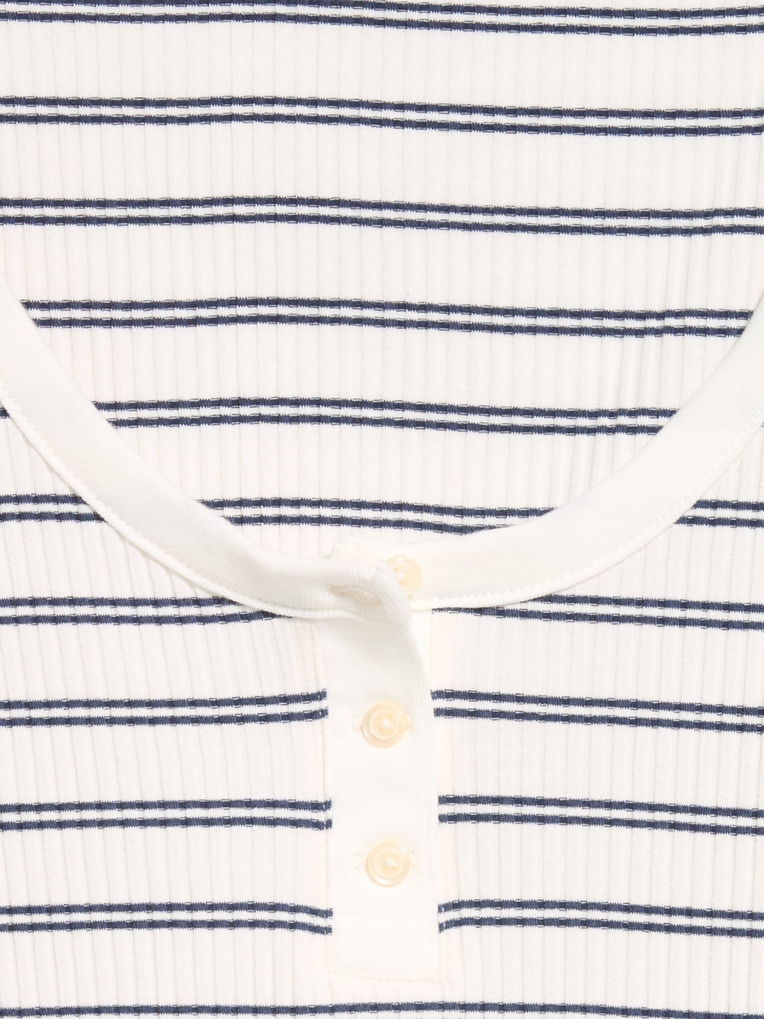 Fitted Scoop-Neck Henley T-Shirt