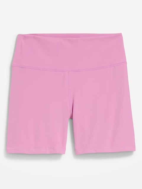 High-Waisted StudioSmooth Biker Shorts -- 6-inch inseam