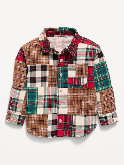 Printed Long-Sleeve Corduroy Shirt for Toddler Boys