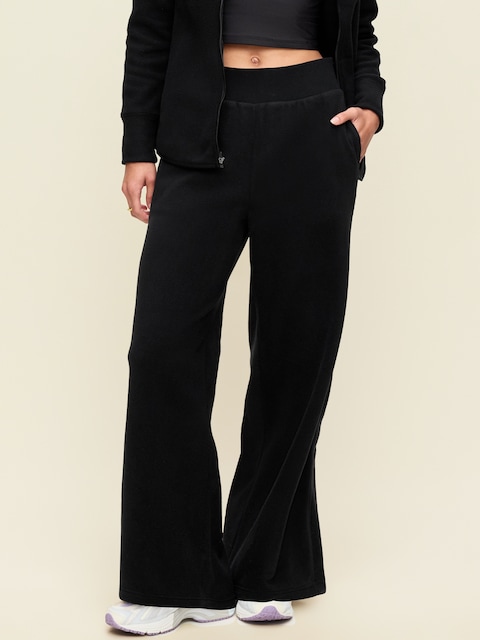 Extra High-Waisted Microfleece Wide-Leg Sweatpants