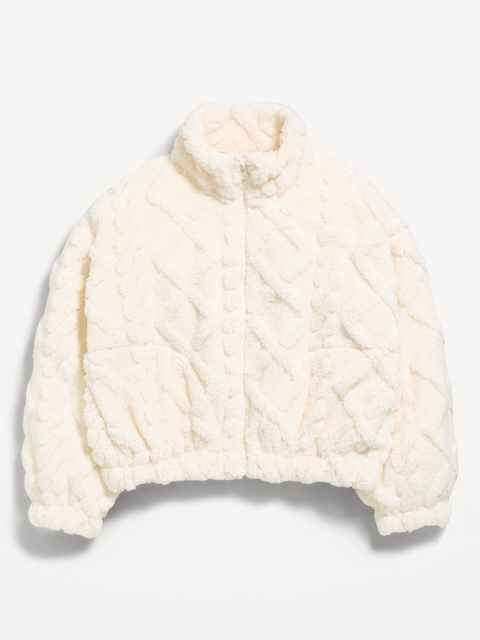 Oversized Sherpa Jacket for Girls