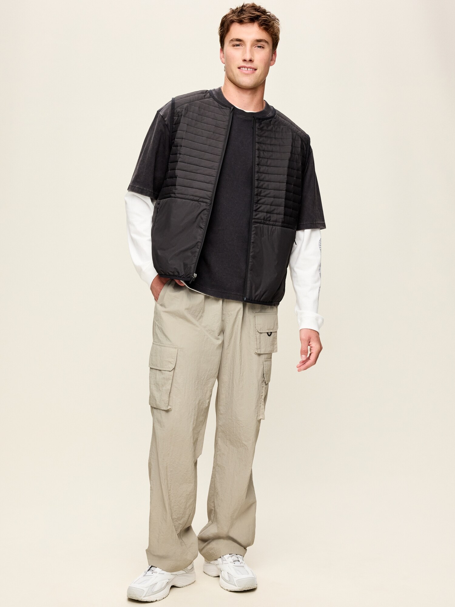 Мужские брюки Old Navy Baggy Utility Cargo, цвет: Hemisphere — фото 2