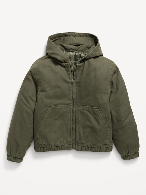 Hooded Canvas Jacket for Boys