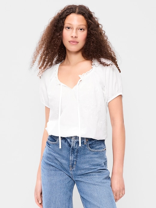 Short-Sleeve Bubble Top