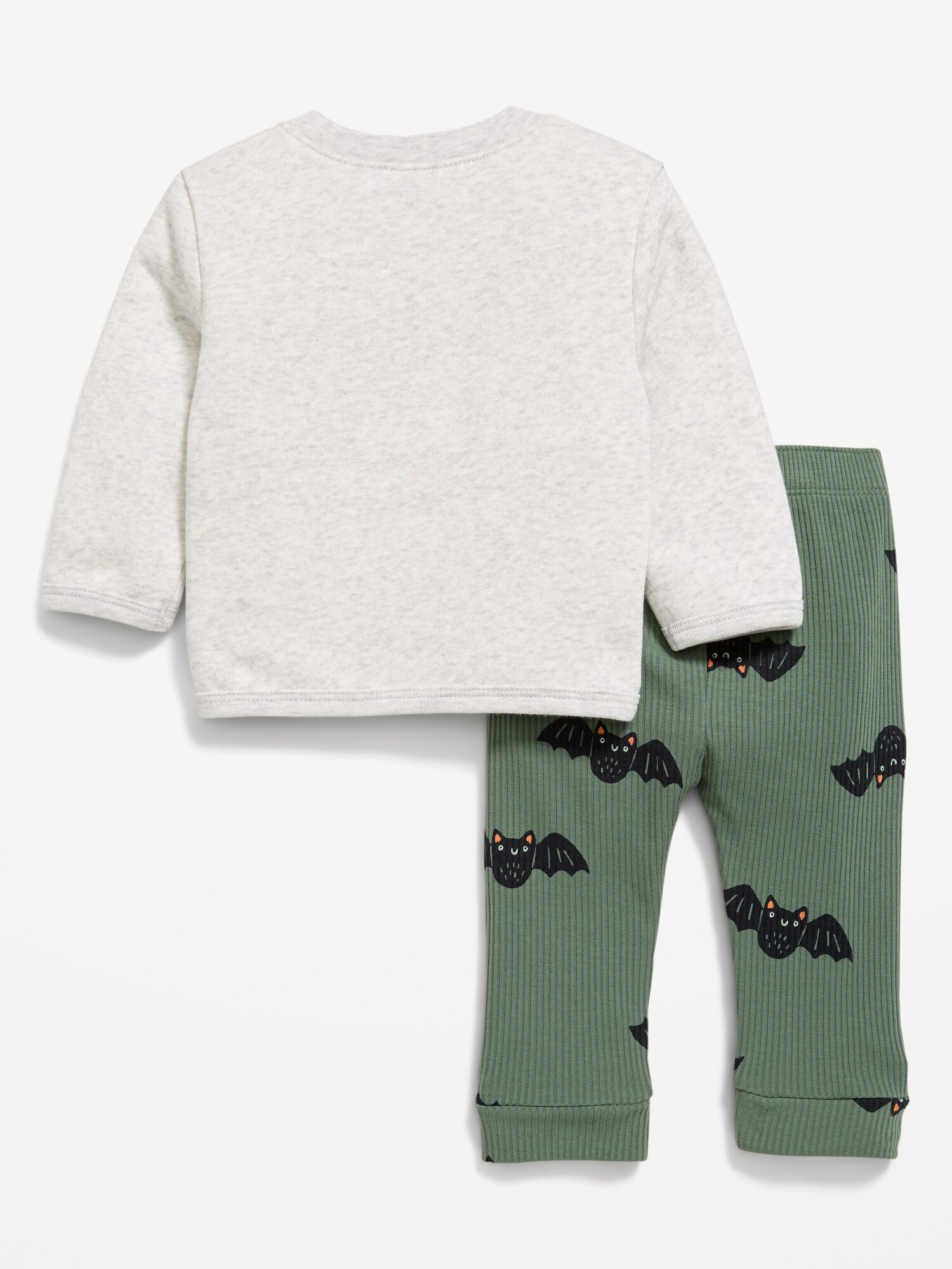 Детский комплект Old Navy: свитшот с принтом и брюки для младенцев, цвет: Bat — фото 3
