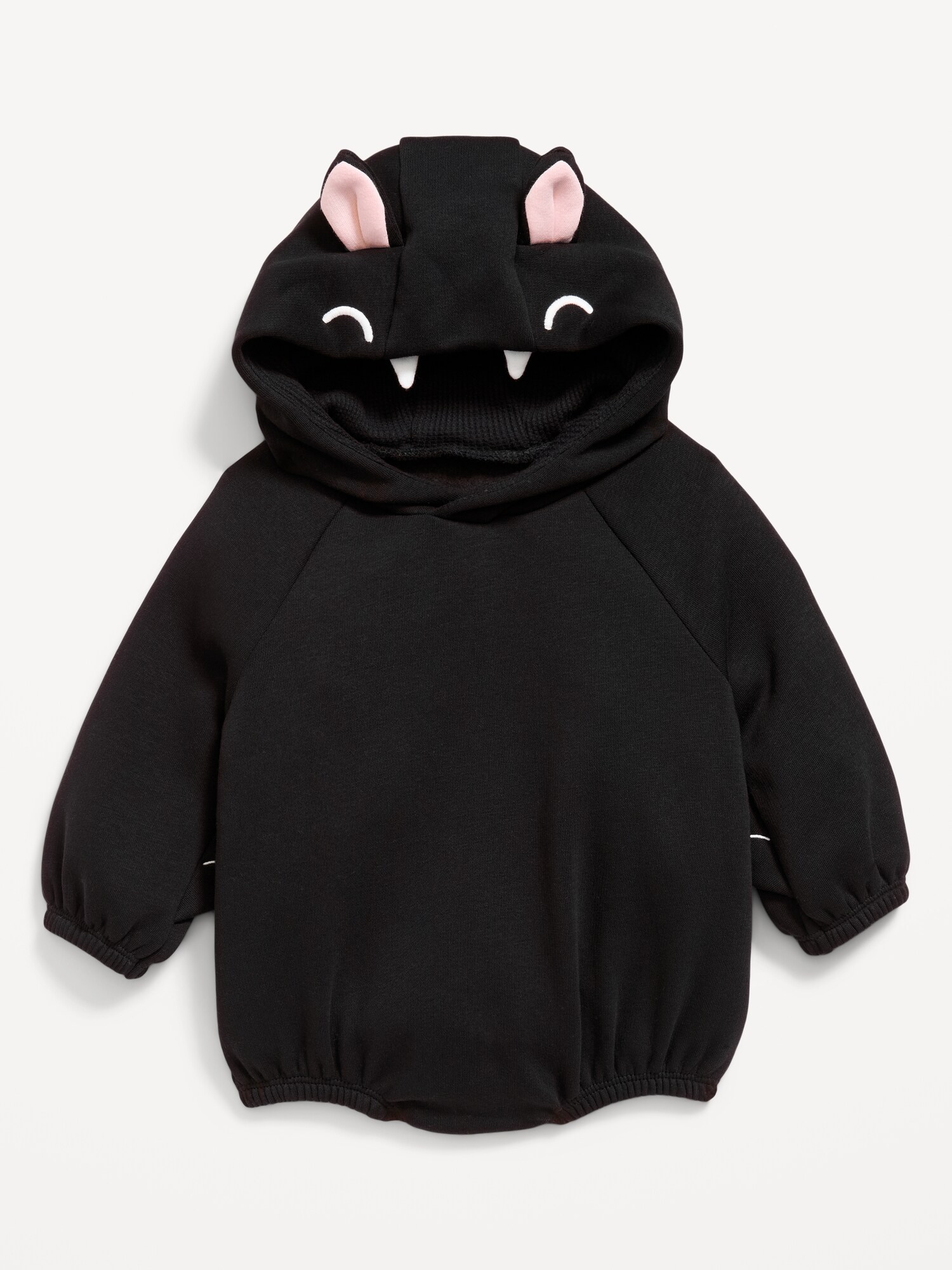 Комбинезон Old Navy Hooded Pumpkin Critter Fleece One-Piece Romper для малышей, цвет: Bat — фото 2