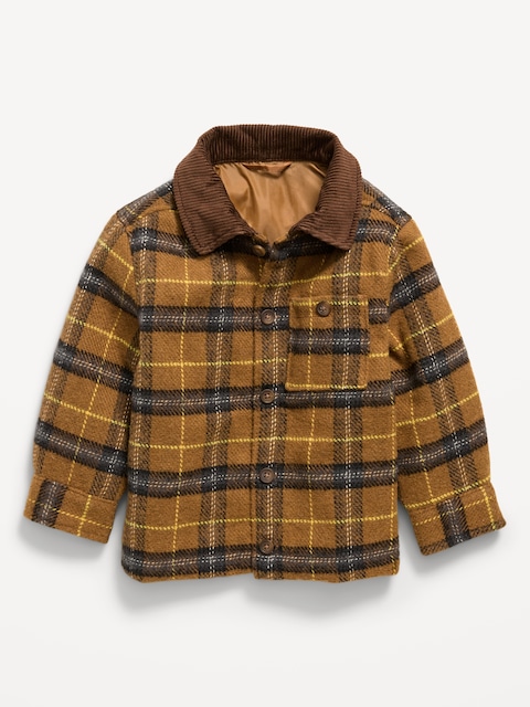 Plaid Shacket for Toddler Boys