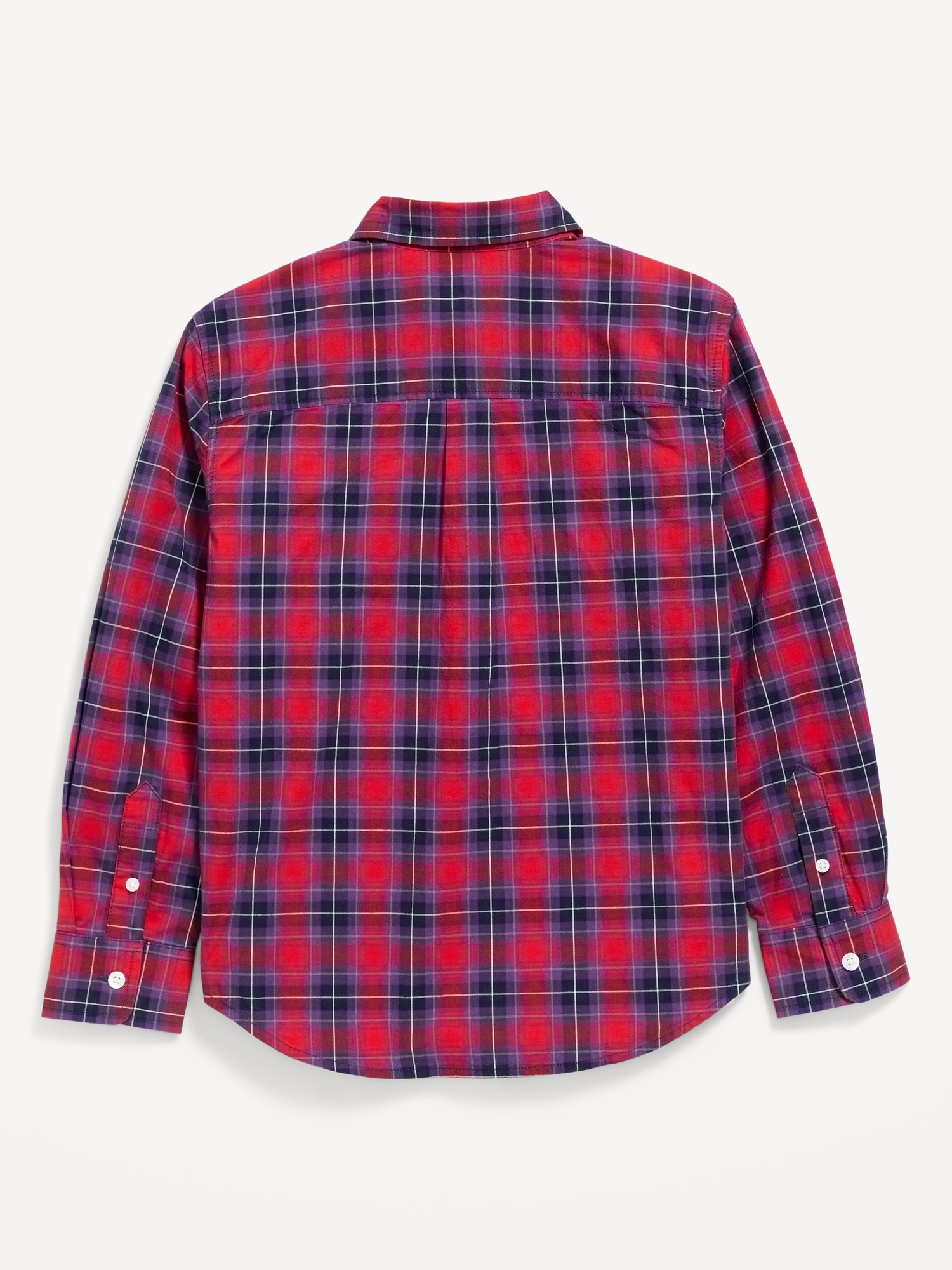 Рубашка Old Navy Long-Sleeve Plaid Poplin Shirt для мальчиков, цвет: Красный — фото 3