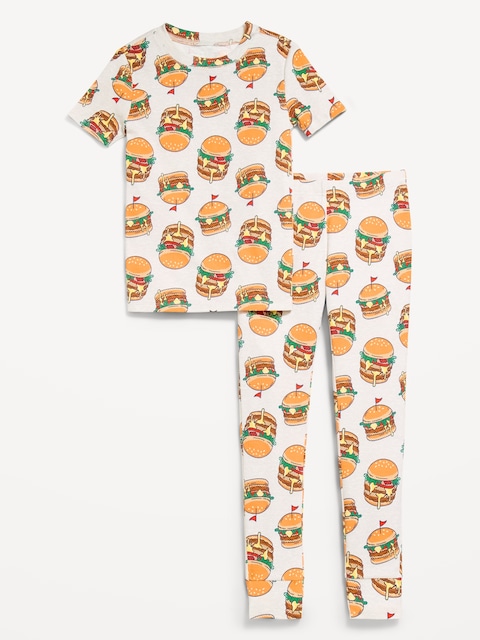 Gender-Neutral Printed Snug-Fit Pajama Set for Kids