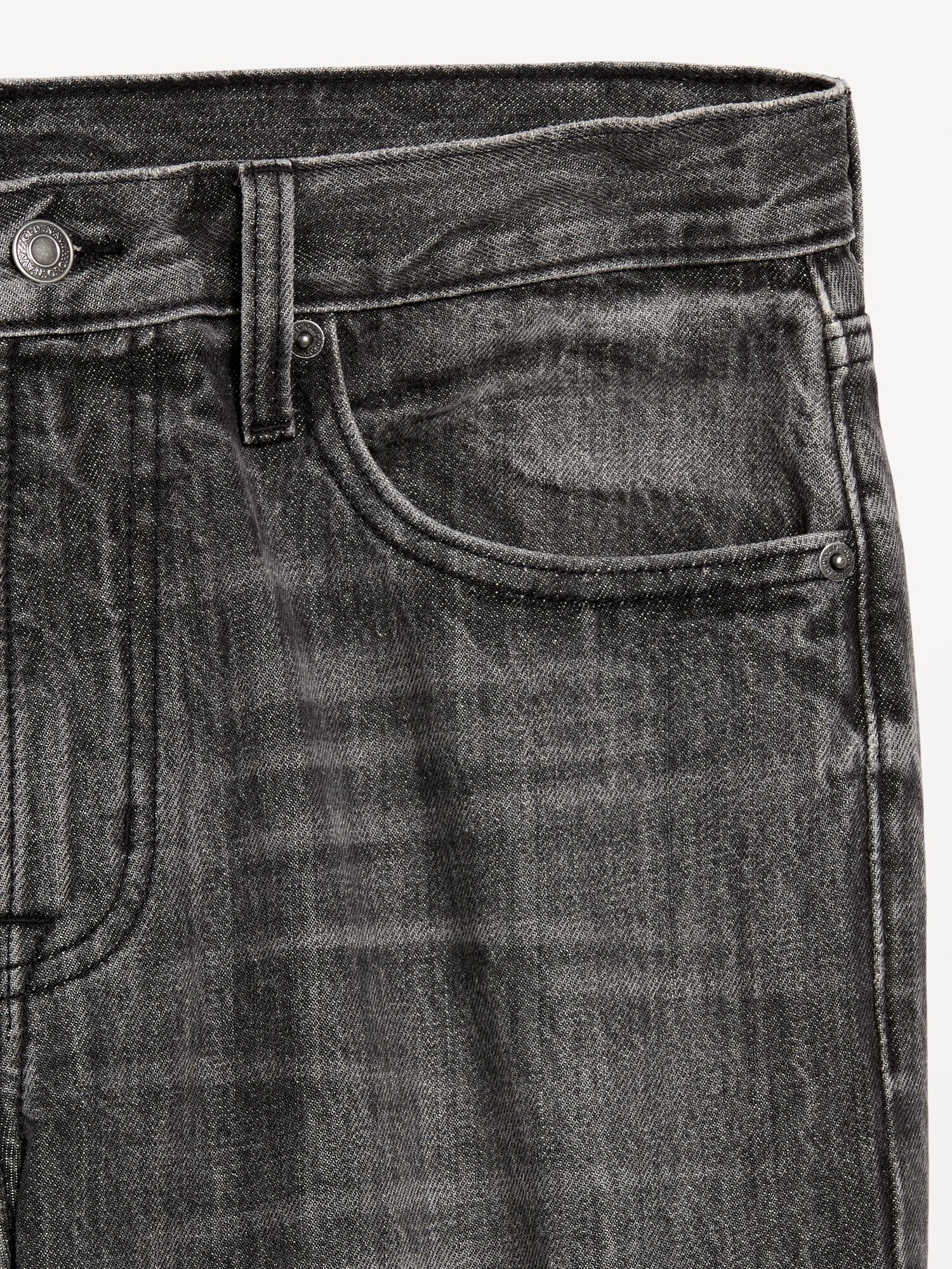 Мужские джинсы Old Navy 90s Loose Premium Vintage свободного кроя, цвет: Чёрный варёный — фото 3