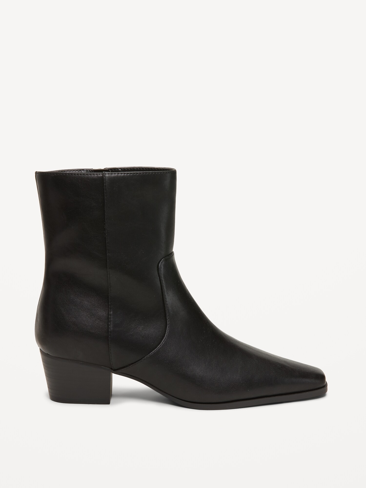 Женские ботинки Old Navy Faux-Suede Low-Heel Booties for Women, цвет: Чёрный — фото 2