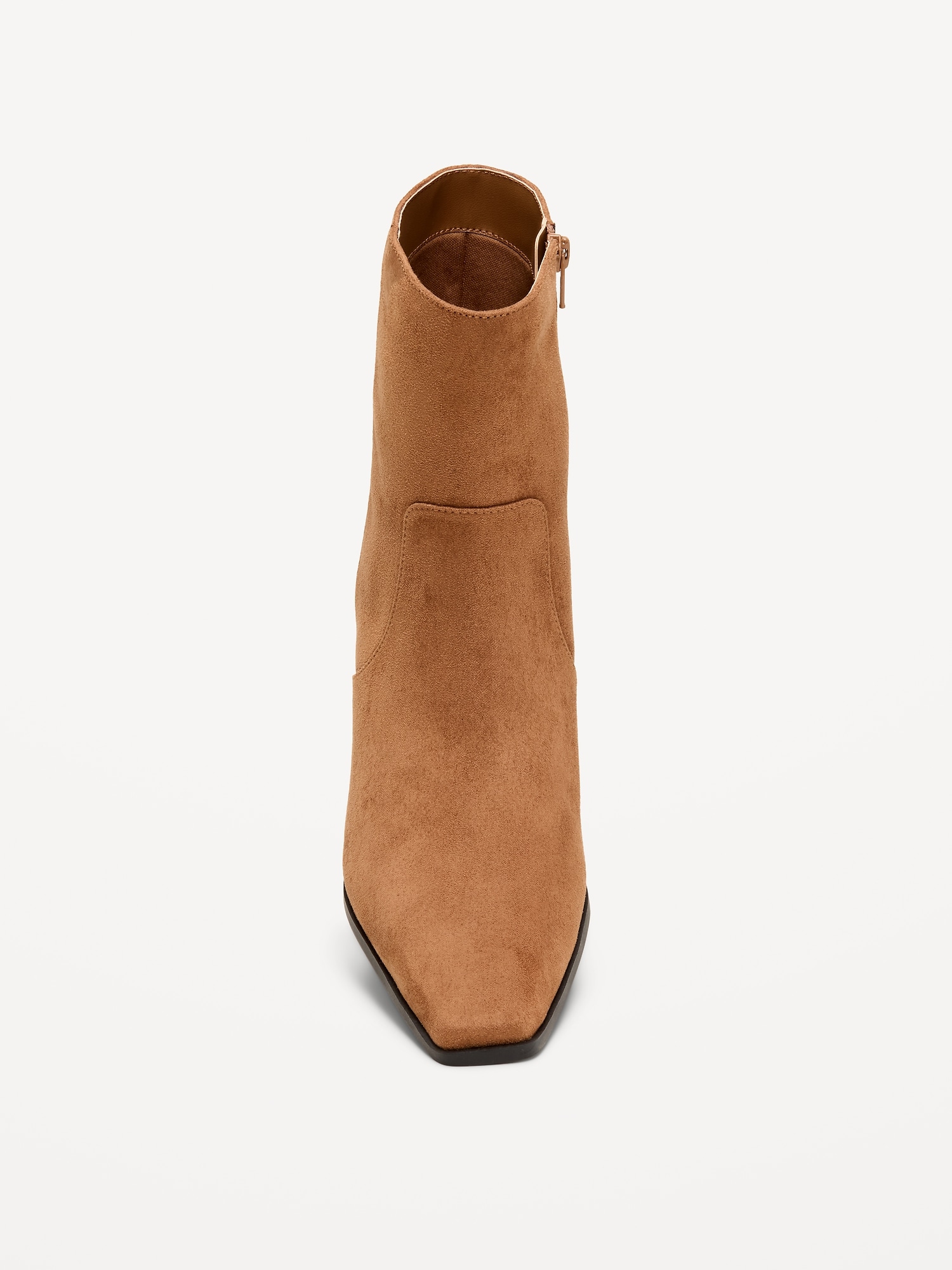 Faux-Suede Low-Heel Booties for Women