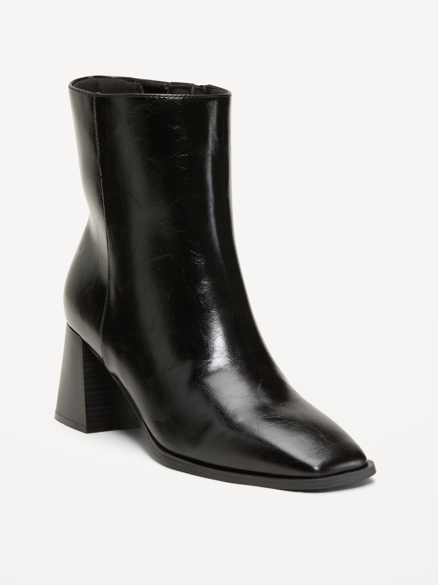 Square-Toe Block-Heel Boots for Women