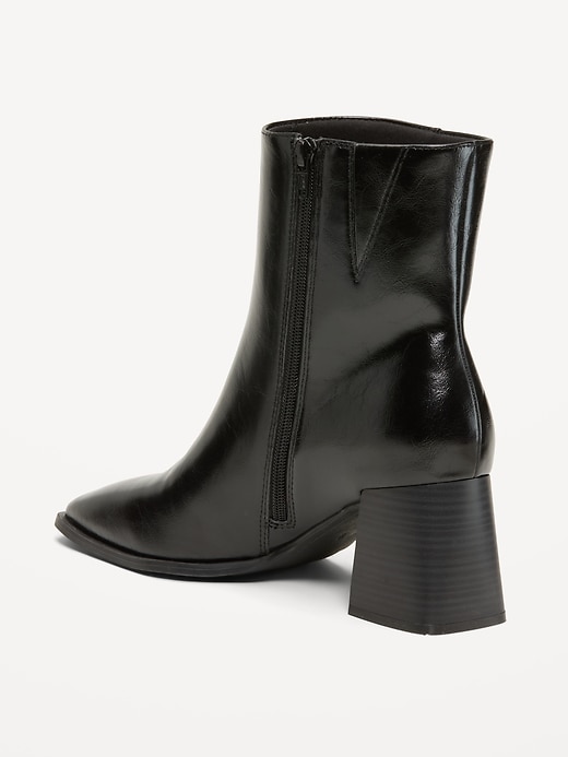 Square-Toe Block-Heel Boots for Women | Old Navy