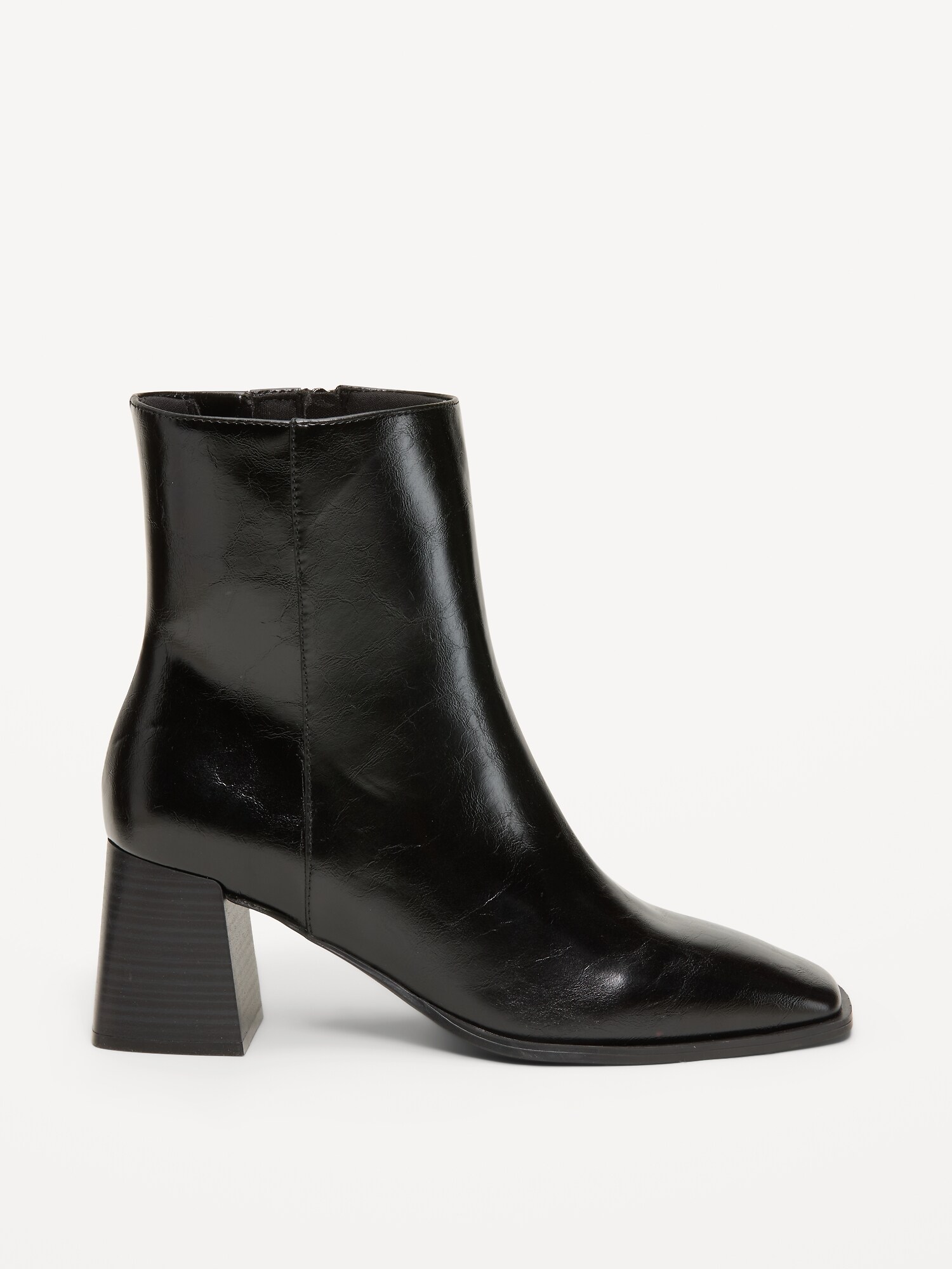 Женские ботинки Old Navy Square-Toe Block-Heel Boots for Women, цвет: Чёрный — фото 3