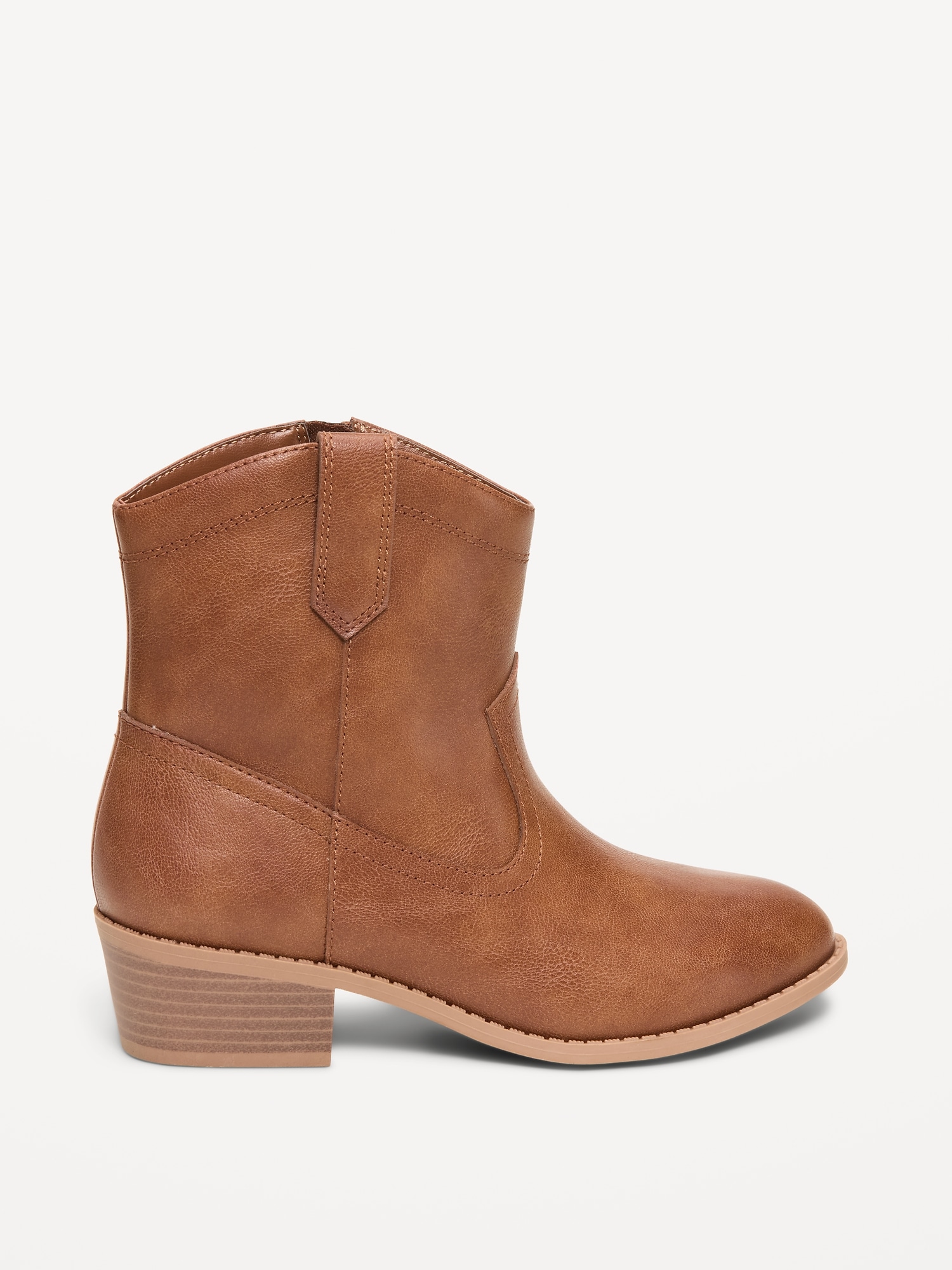 Faux-Leather Western Boots for Girls