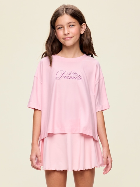 CloudMotion Short-Sleeve Boxy T-Shirt for Girls