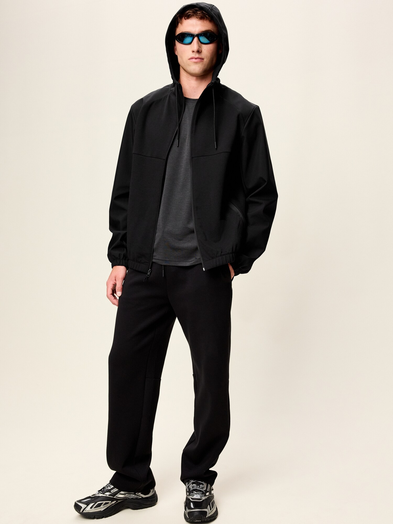 Мужское худи Old Navy Dynamic Fleece Zip, цвет: Чёрный — фото 3