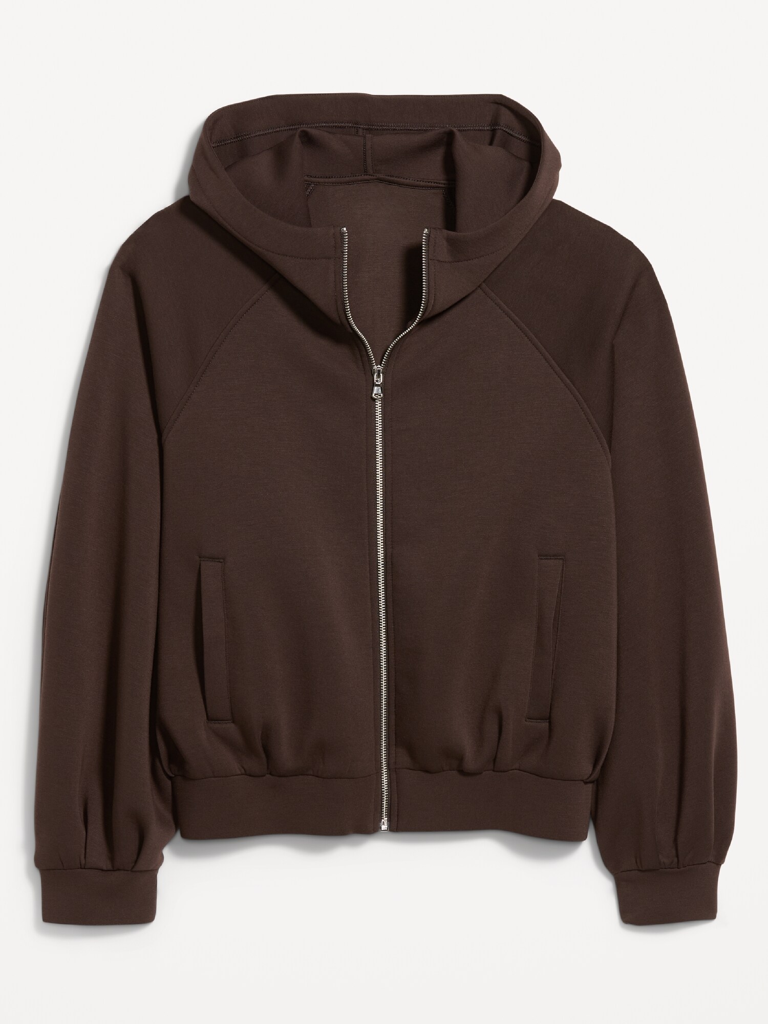 Женское худи Old Navy Bounce Fleece, цвет: Чёрный кофейный — фото 4