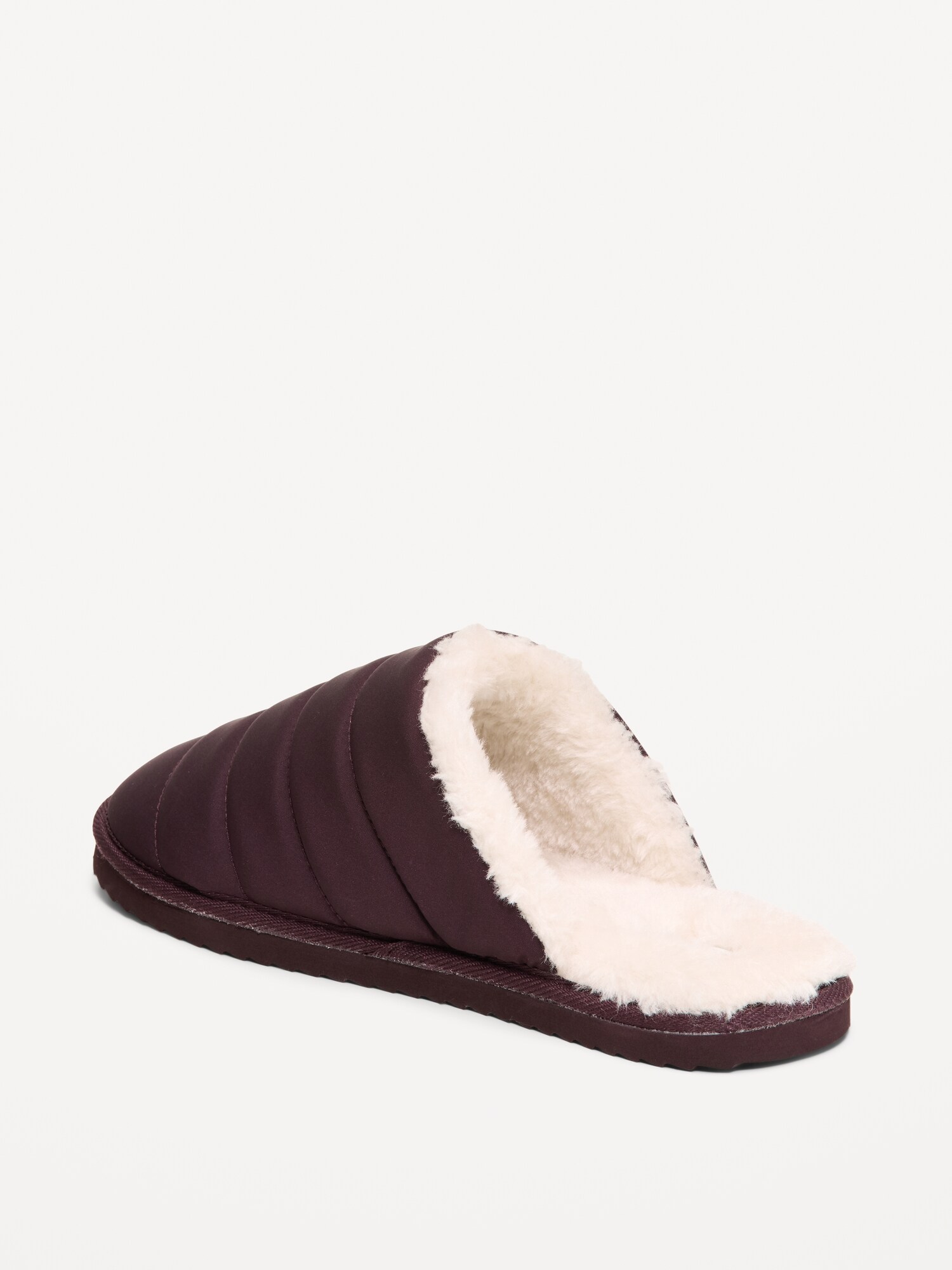 Женские тапочки Old Navy Puffer Sherpa Slippers for Women, цвет: Чёрный кофейный — фото 4