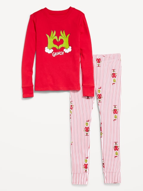 Dr. Seuss™ Grinch Gender-Neutral Snug-Fit Graphic Pajama Set for Kids