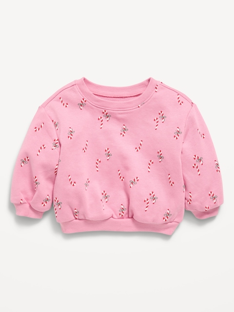 French Terry Crew-Neck Graphic Sweatshirt for Baby
