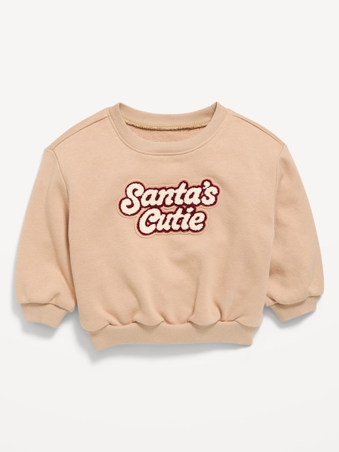 French Terry Crew-Neck Graphic Sweatshirt for Baby