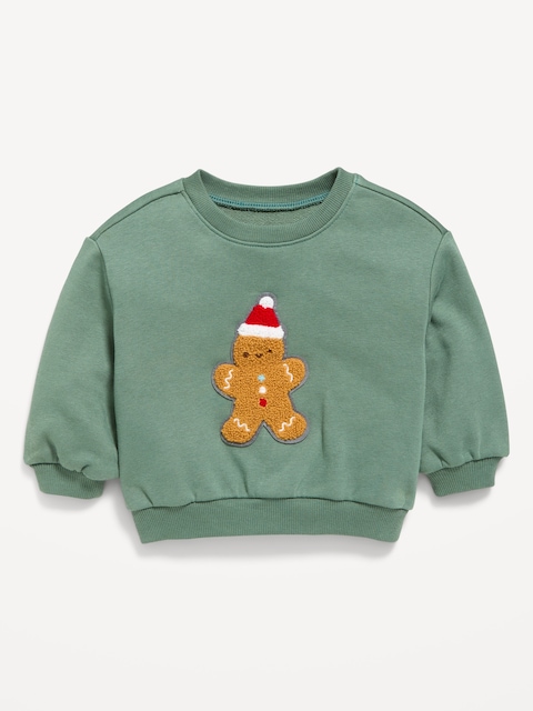 French Terry Crew-Neck Graphic Sweatshirt for Baby